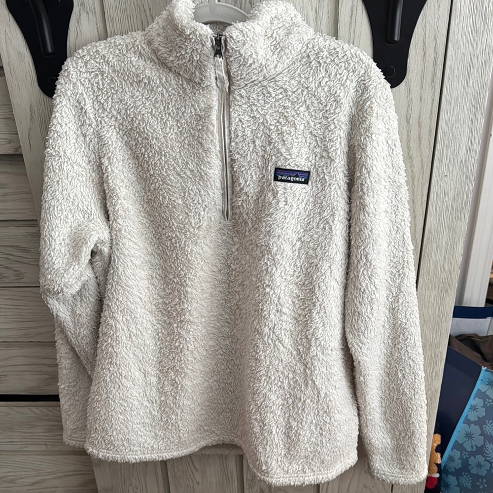 Patagonia Cream Fleece Half-Zip Pullover